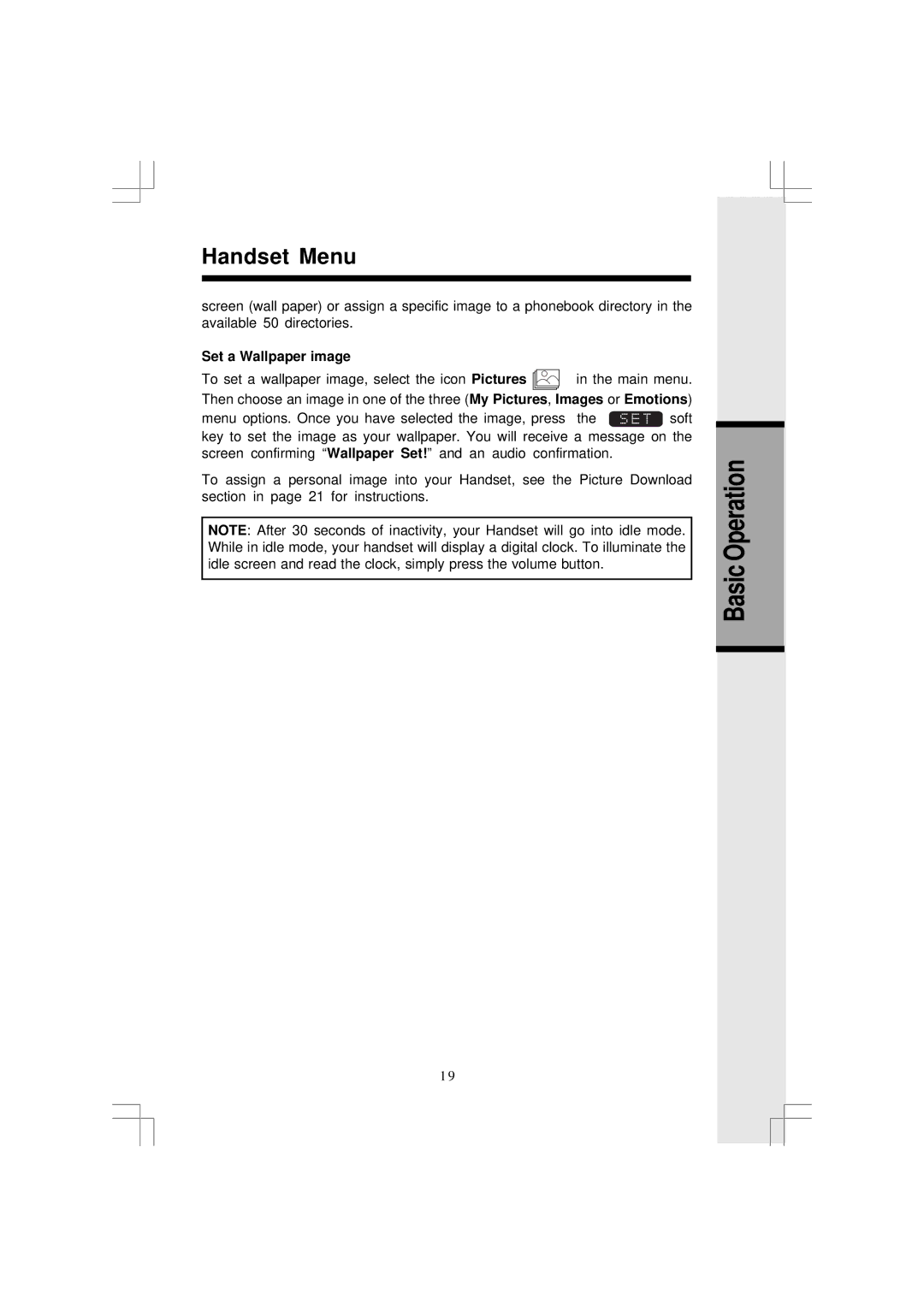 VTech i 5881 user manual Handset Menu 