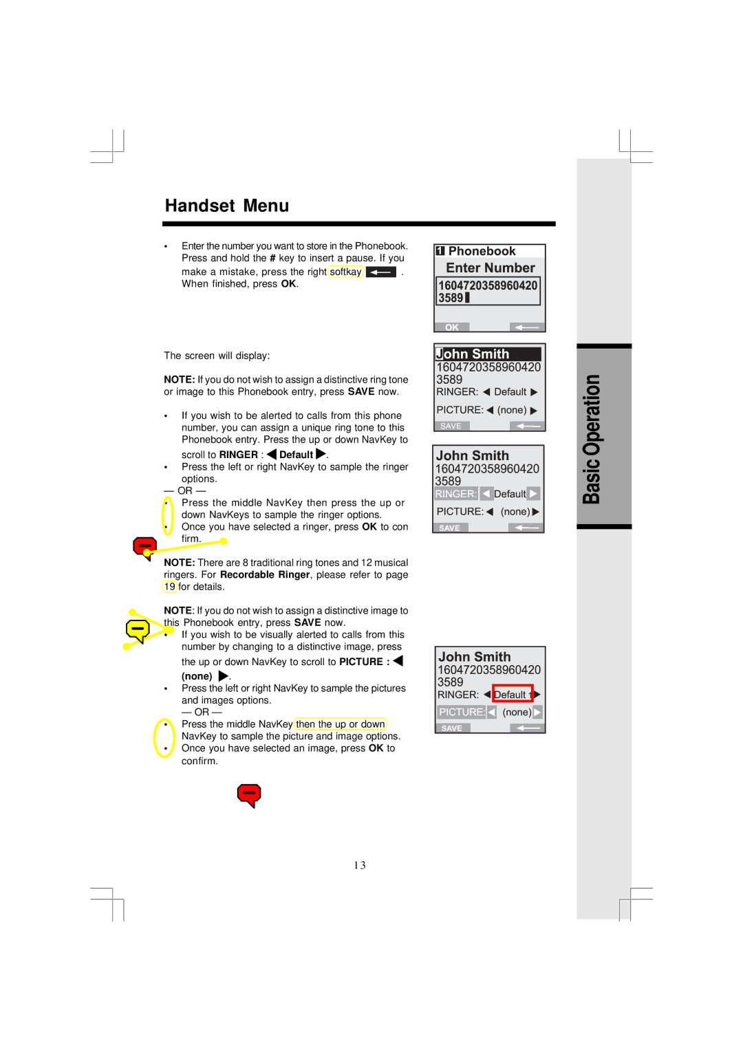 VTech I5867, I5866 user manual Scroll to Ringer Default, None 