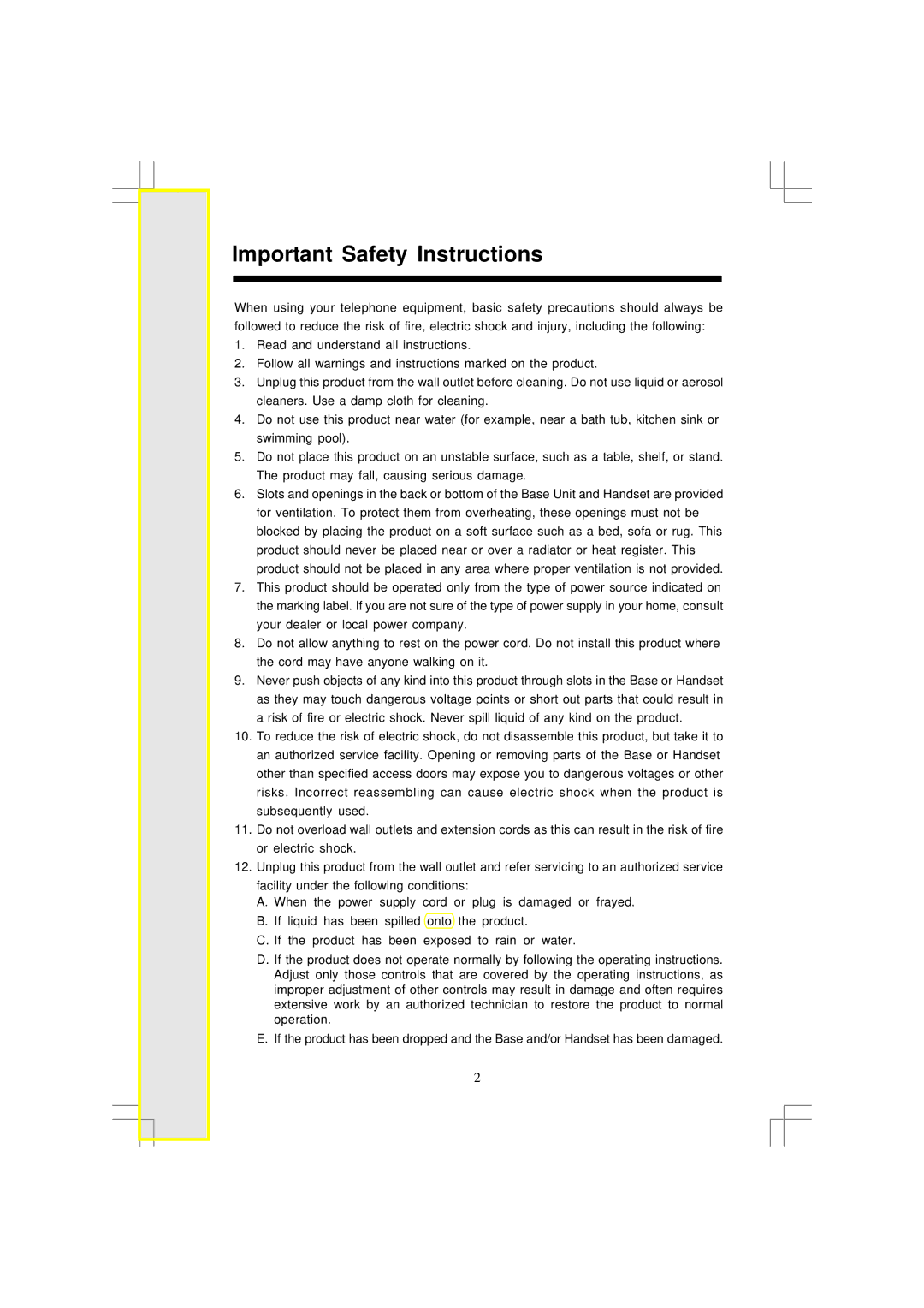 VTech I5866, I5867 user manual Important Safety Instructions 