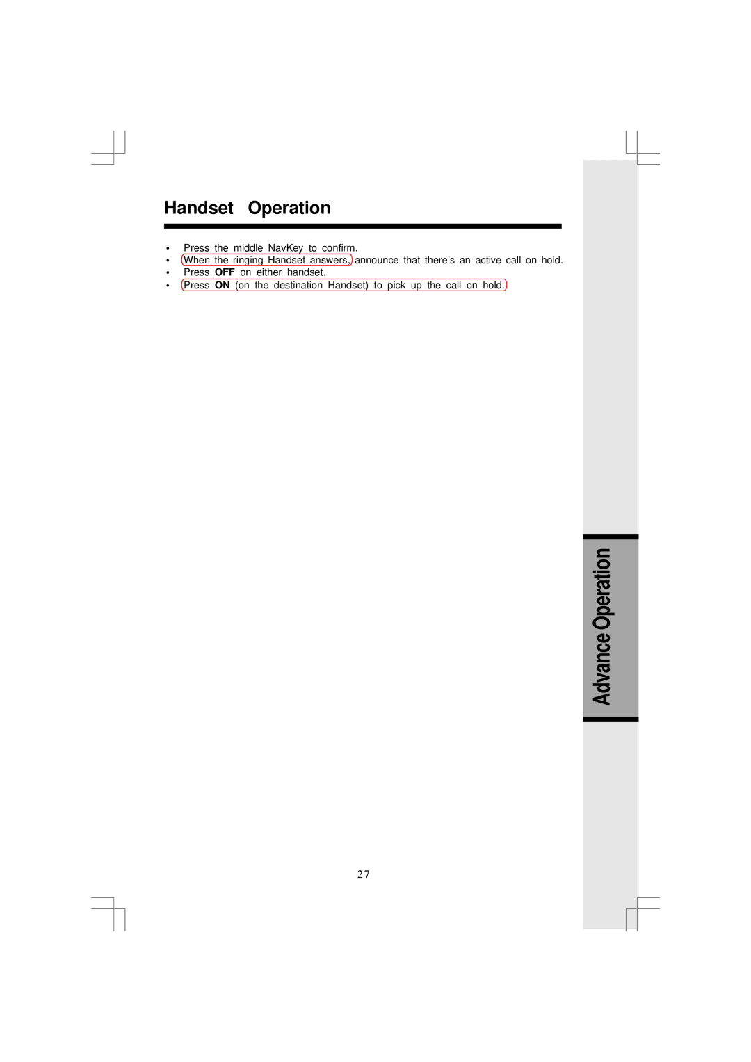 VTech I5867, I5866 user manual Handset Operation 