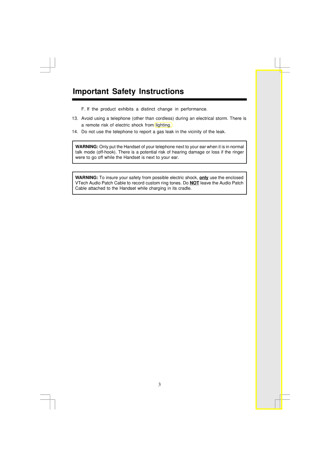 VTech I5867, I5866 user manual Important Safety Instructions 