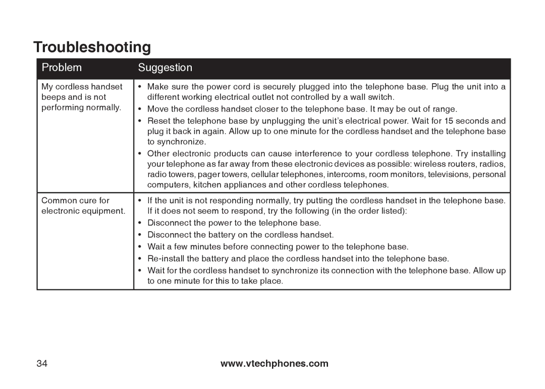 VTech I6717 important safety instructions To synchronize 