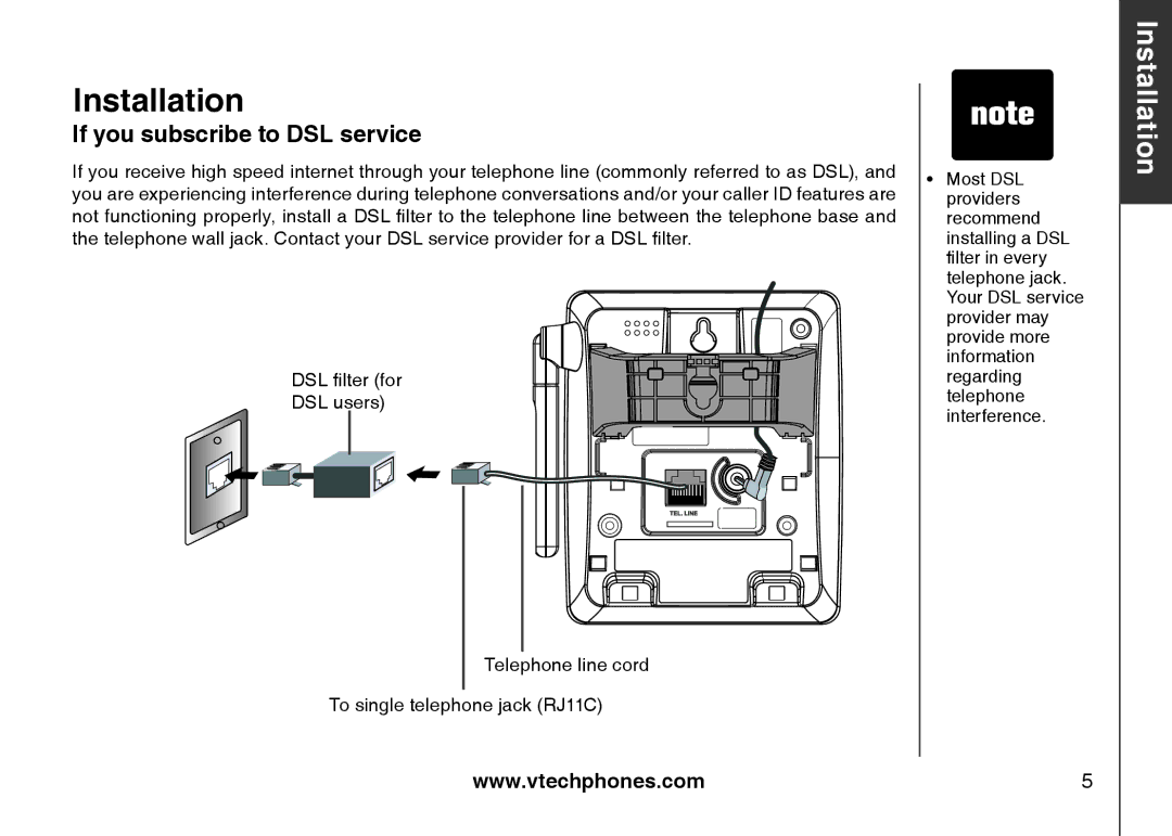 VTech I6717 important safety instructions If you subscribe to DSL service 