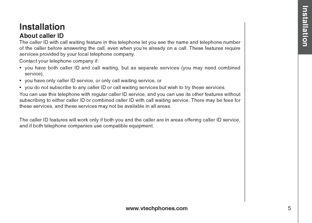 VTech I6727 user manual About caller ID 