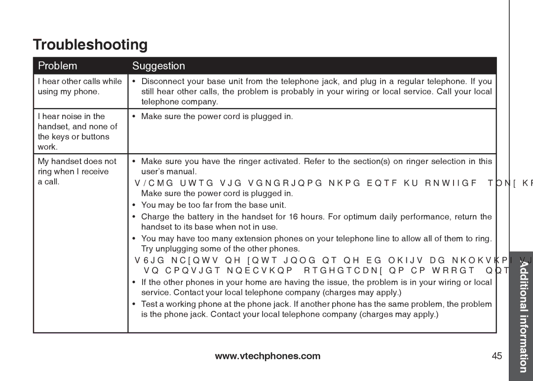 VTech i6775 user manual Troubleshooting 