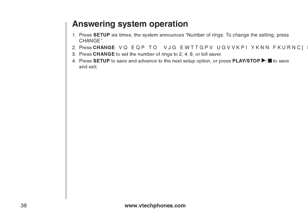 VTech i6775 user manual Answering system operation 