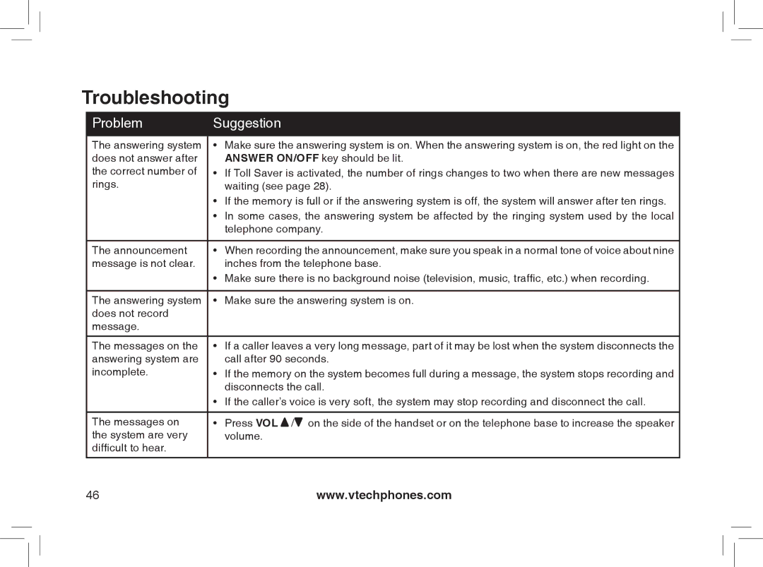 VTech I6778, I6788 important safety instructions Answering system 