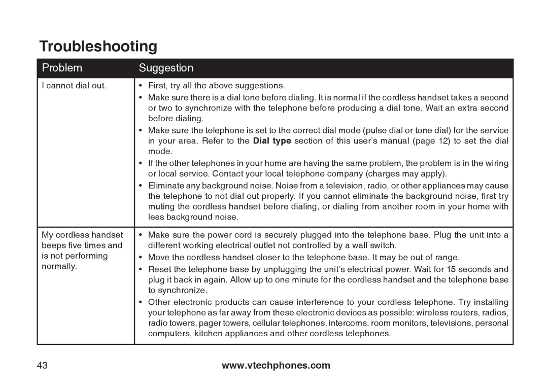 VTech i6790, i6789 important safety instructions Before dialing 