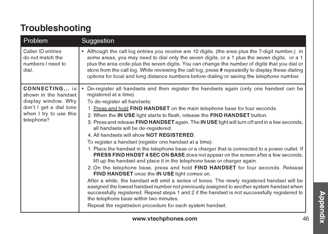 VTech i6789, i6790 important safety instructions Dial, CONNECTING... is 