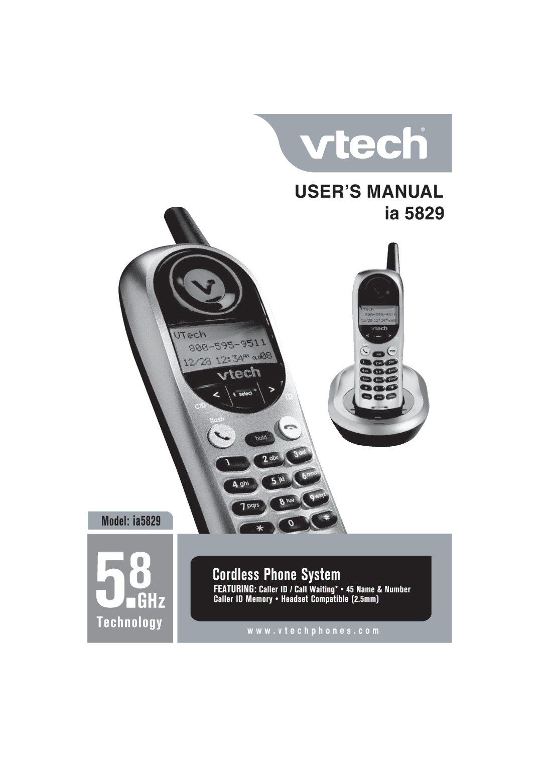 VTech ia5829 manual 