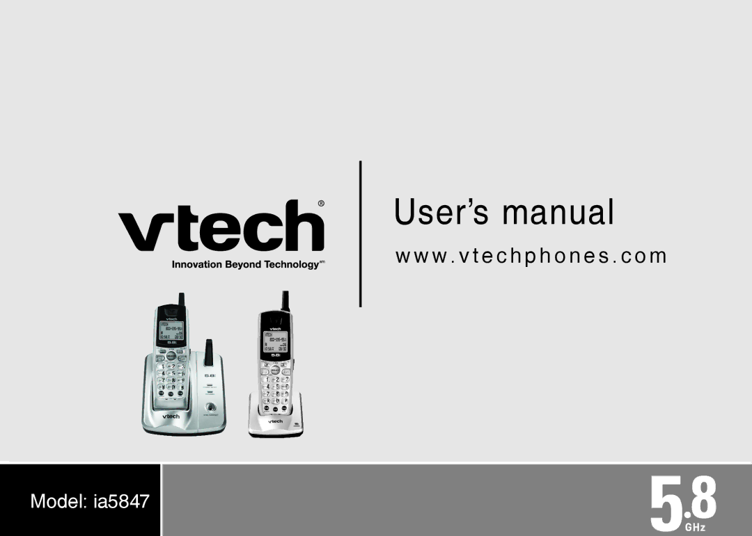 VTech ia5847 User’s manual 