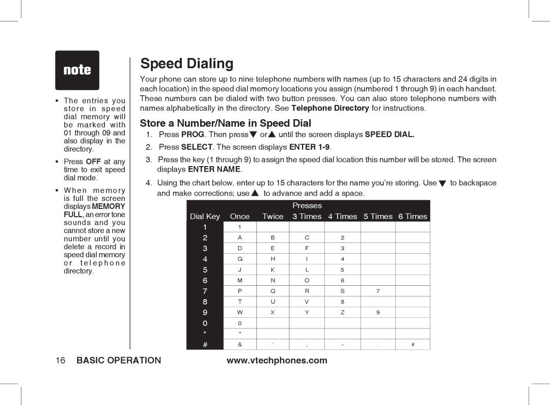 VTech Ia5854 manual Speed Dialing, Store a Number/Name in Speed Dial 