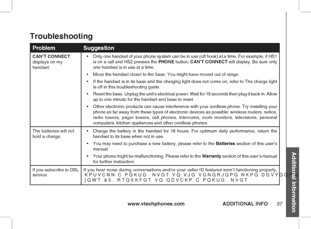 VTech Ia5854 manual Manual, For further instruction, If you subscribe to DSL, Service 