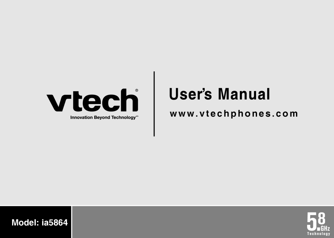 VTech IA5864 manual User’s Manual 