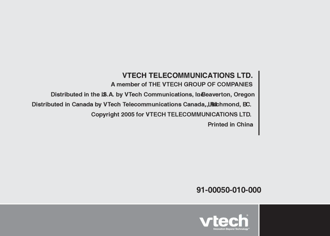 VTech IA5879 manual 91-000570-010-000 