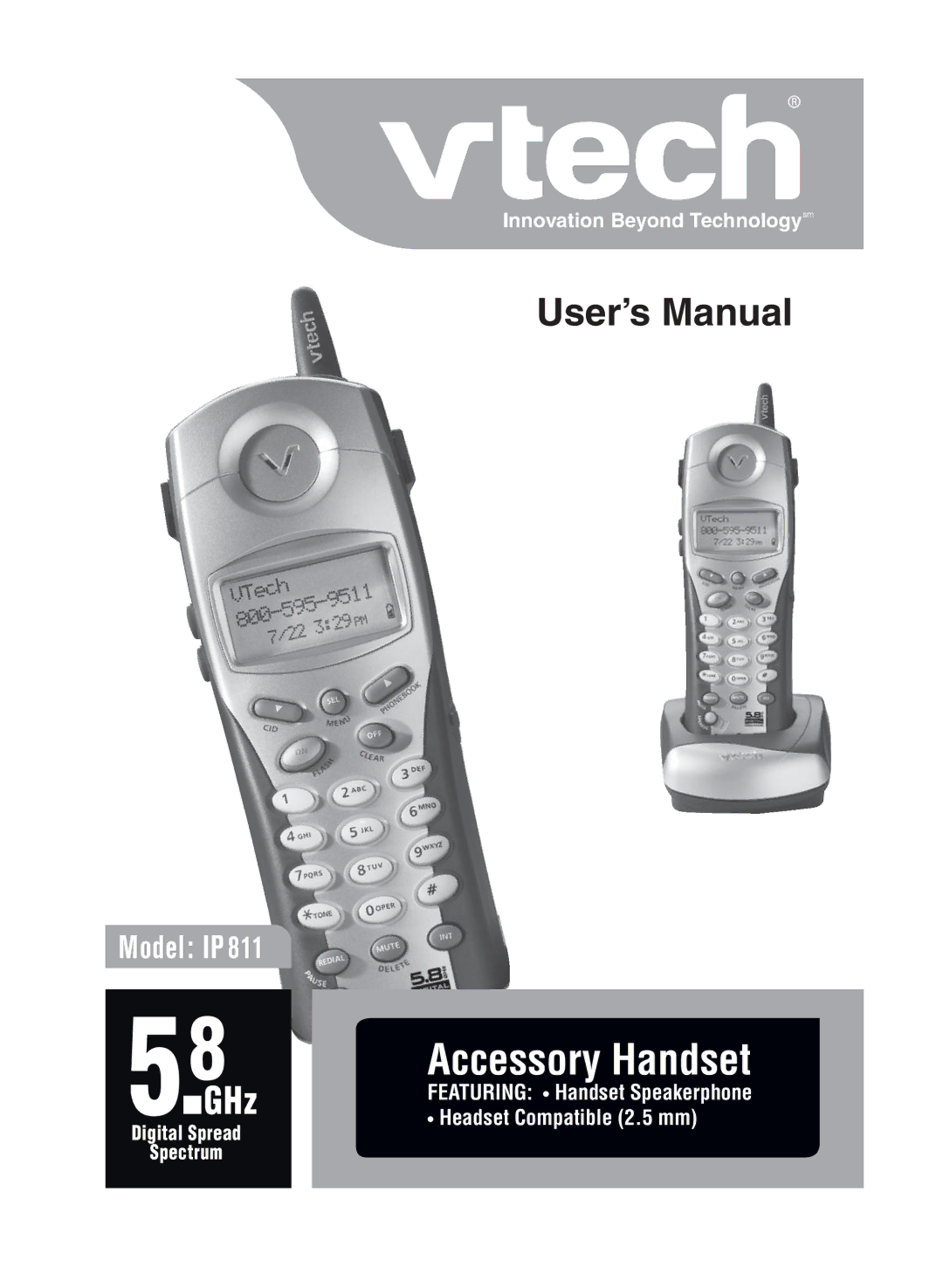 VTech IP811 user manual Accessory Handset 