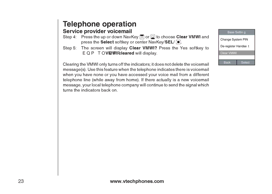 VTech IP8300 user manual Base Setting 