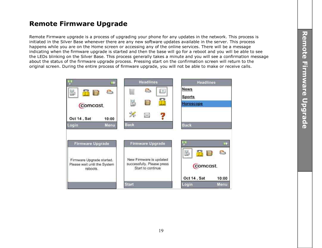 VTech ip8301 manual Remote Firmware Upgrade 