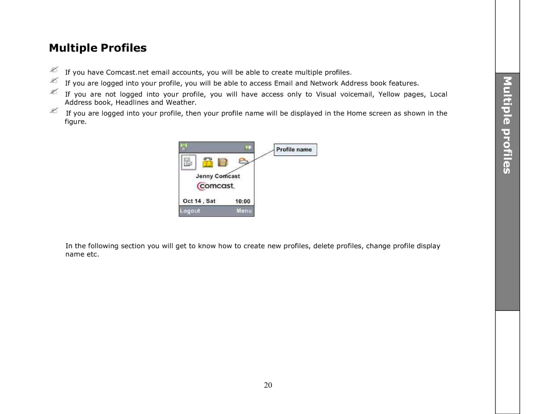 VTech ip8301 manual Multiple Profiles, Multiple profiles 