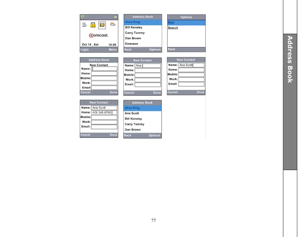 VTech ip8301 manual Address Book 