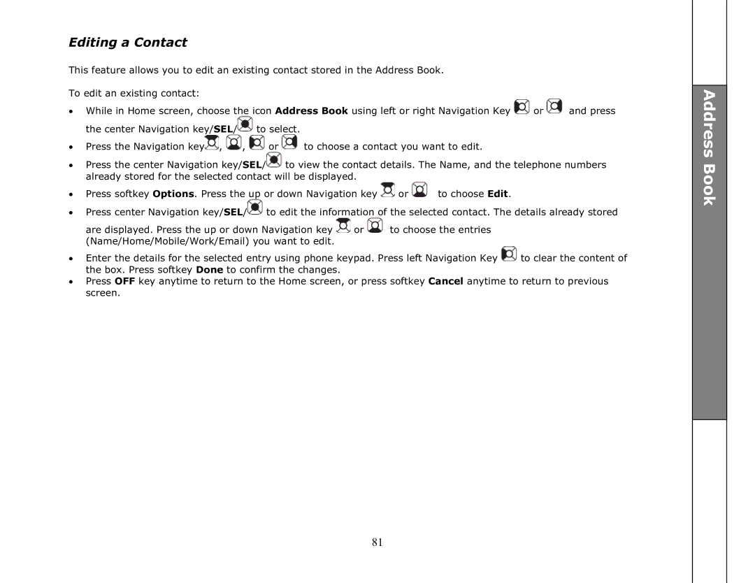 VTech ip8301 manual Editing a Contact 