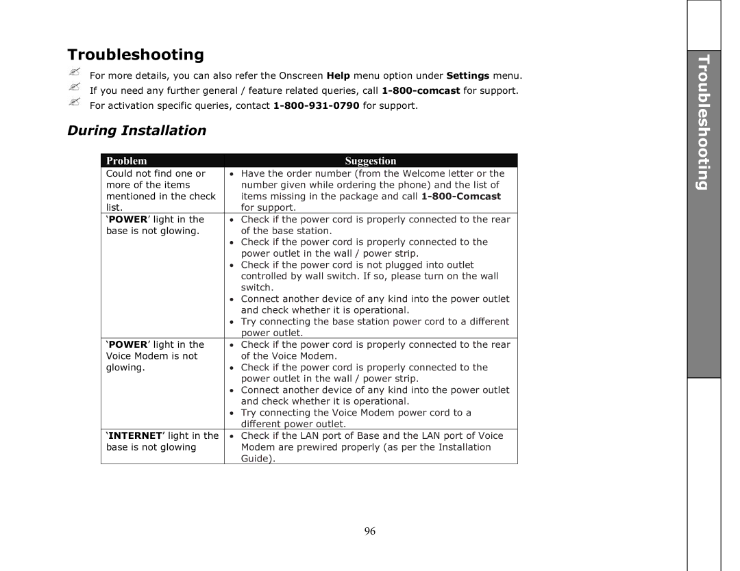 VTech ip8301 manual Troubleshooting 