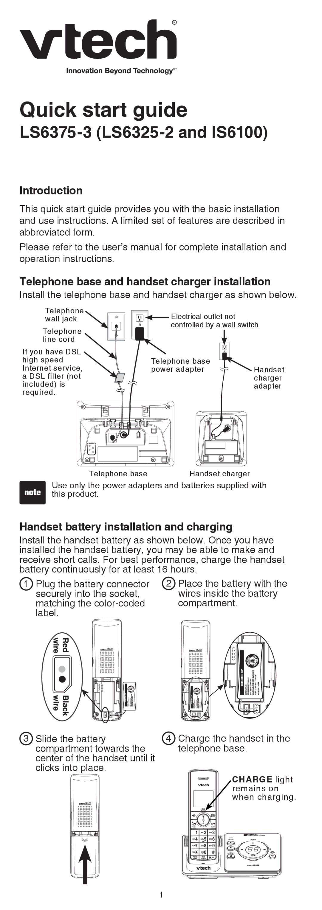 VTech IS6100 user manual User’s manual 