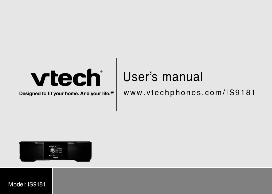 VTech IS9181 user manual User’s manual 