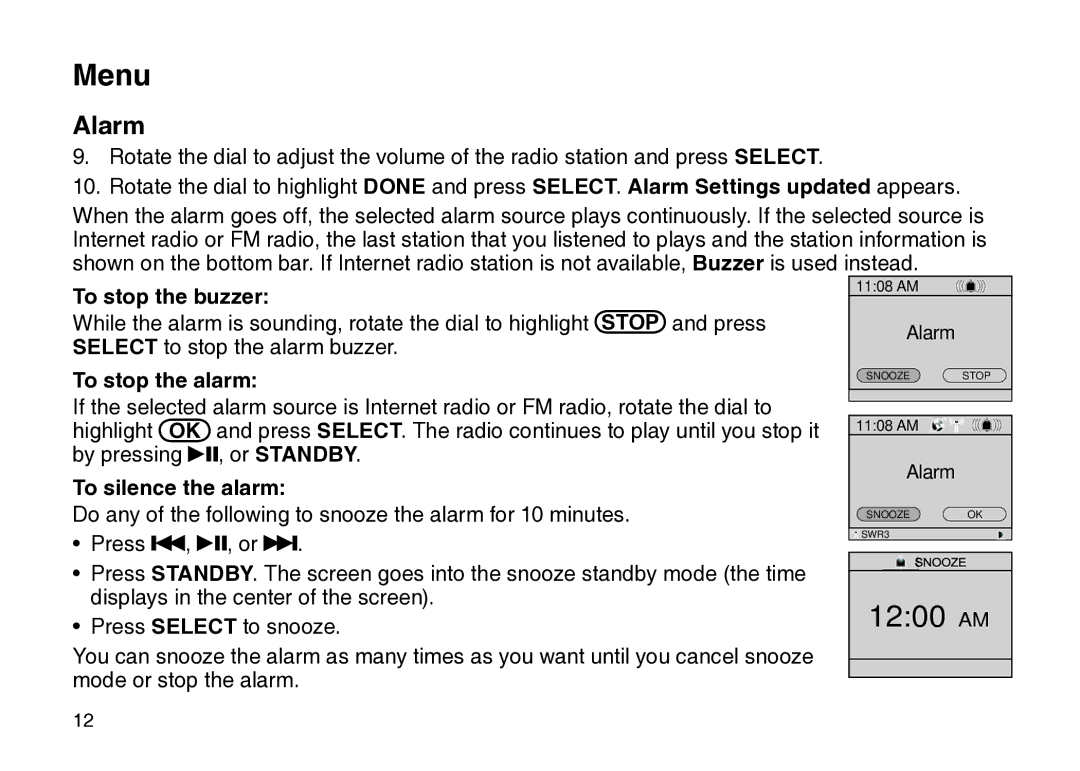 VTech IS9181 user manual To stop the buzzer, To stop the alarm, To silence the alarm 