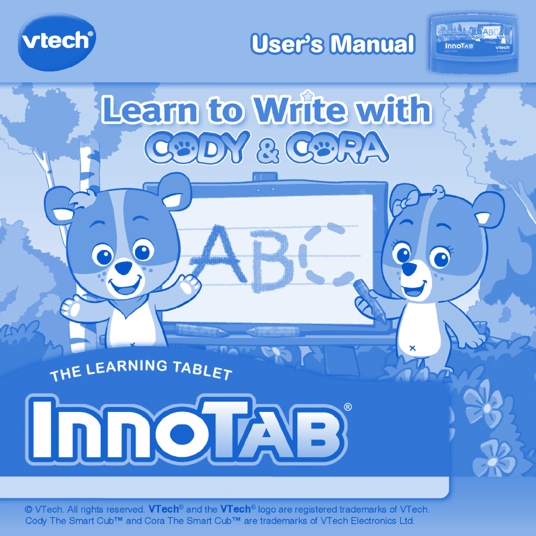 VTech learn to write with cody & cora innotab user manual User’s Manual 