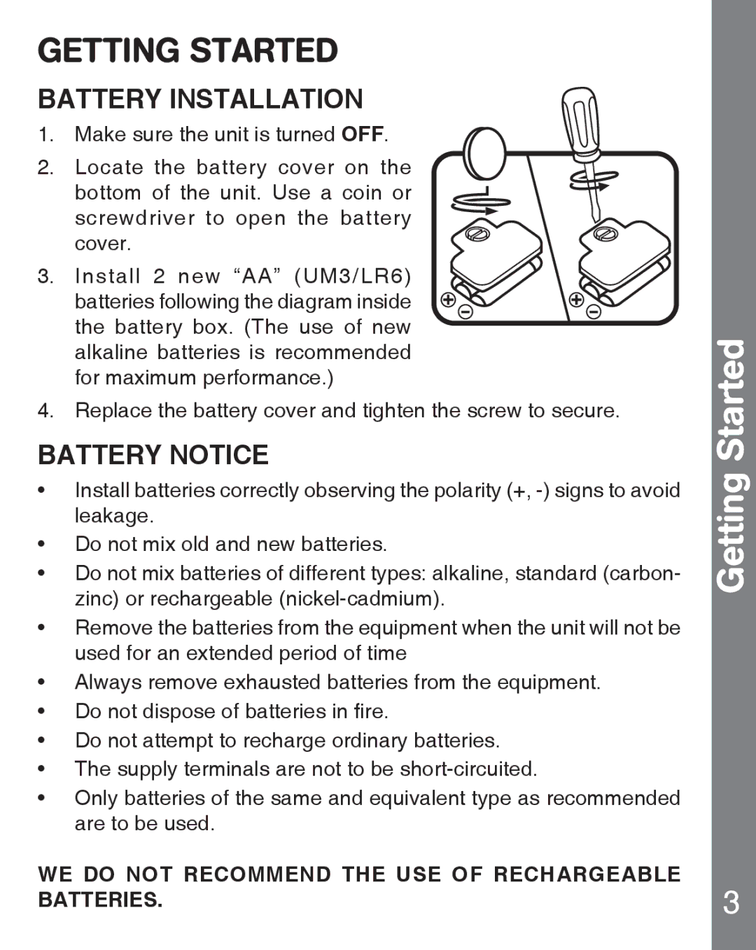 VTech Letter Engine user manual Getting Started 