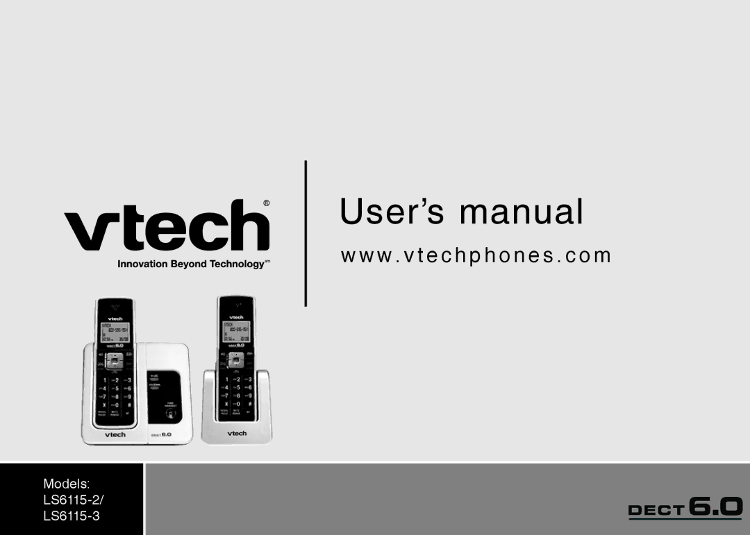 VTech LS6115-2, LS6115-3 user manual User’s manual 