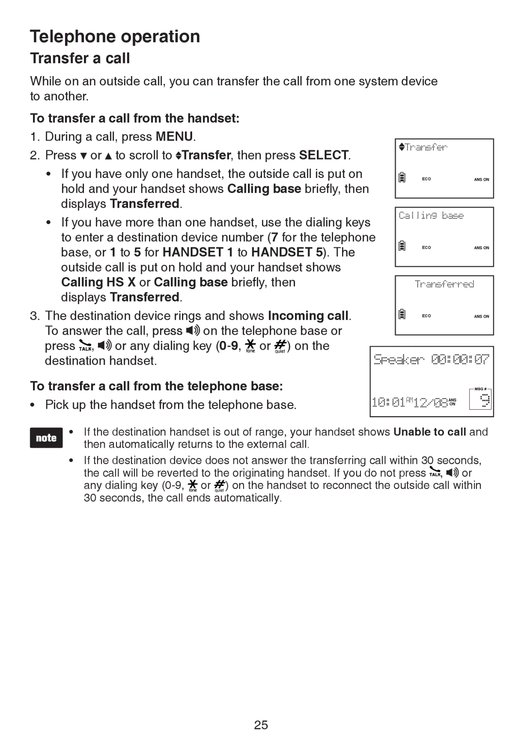 VTech LS6195-13, LS6195-17, LS6195-15, LS6195-16 user manual Transfer a call 