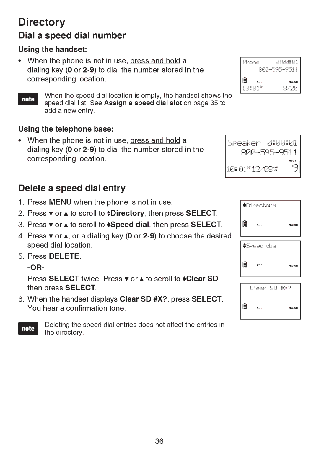 VTech LS6195-17, LS6195-15, LS6195-16, LS6195-13 user manual Dial a speed dial number, Delete a speed dial entry 