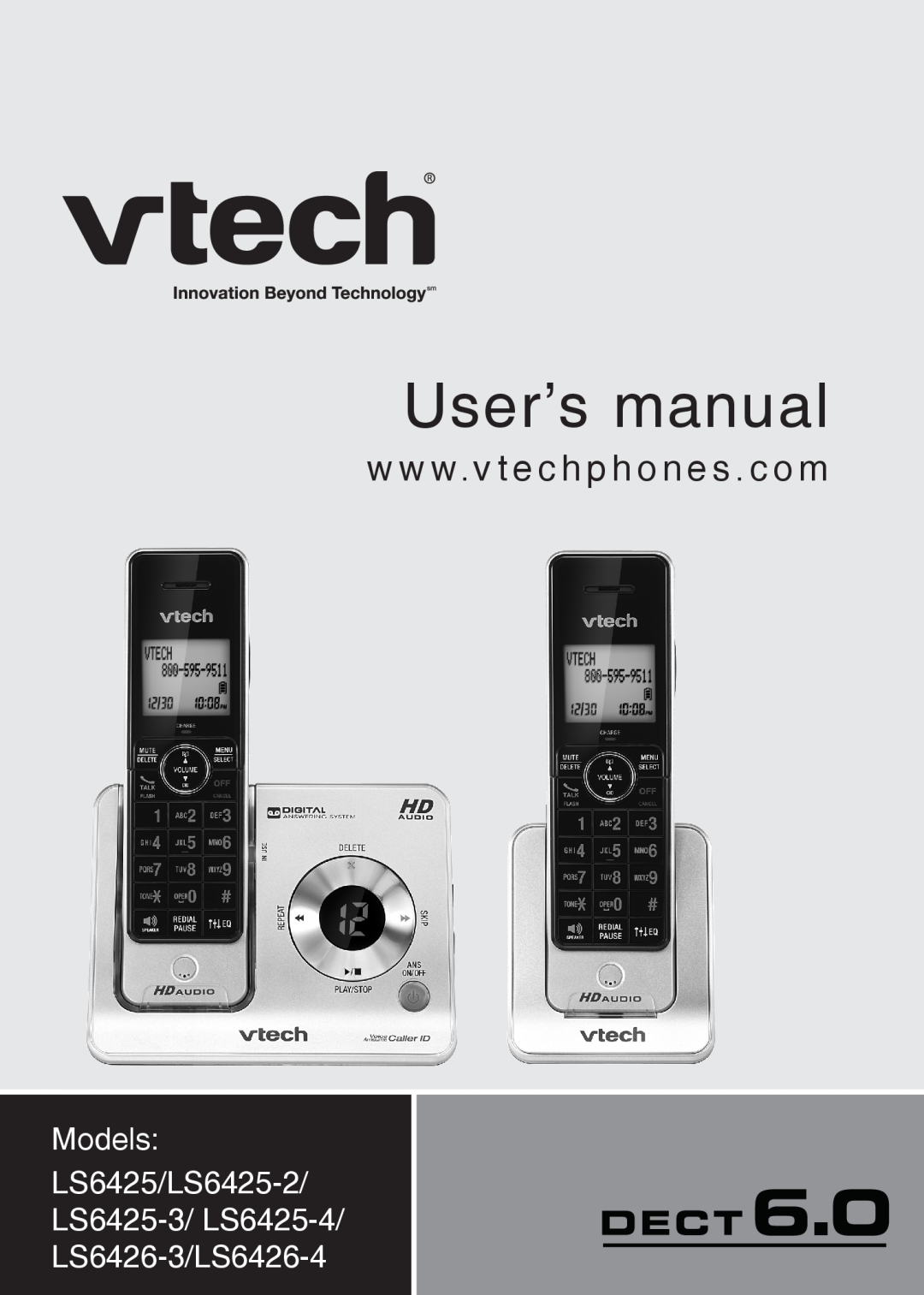 VTech LS6425-4, LS6426-3, LS6425-3, LS6426-4, LS6425-2 user manual User’s manual, w w w.v t e c h p h o n e s . c o m 