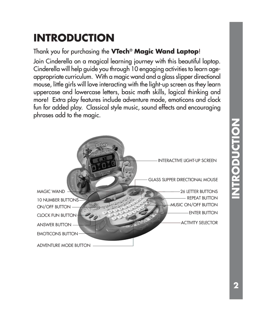 VTech Magic Wand Laptop manual Introduction 