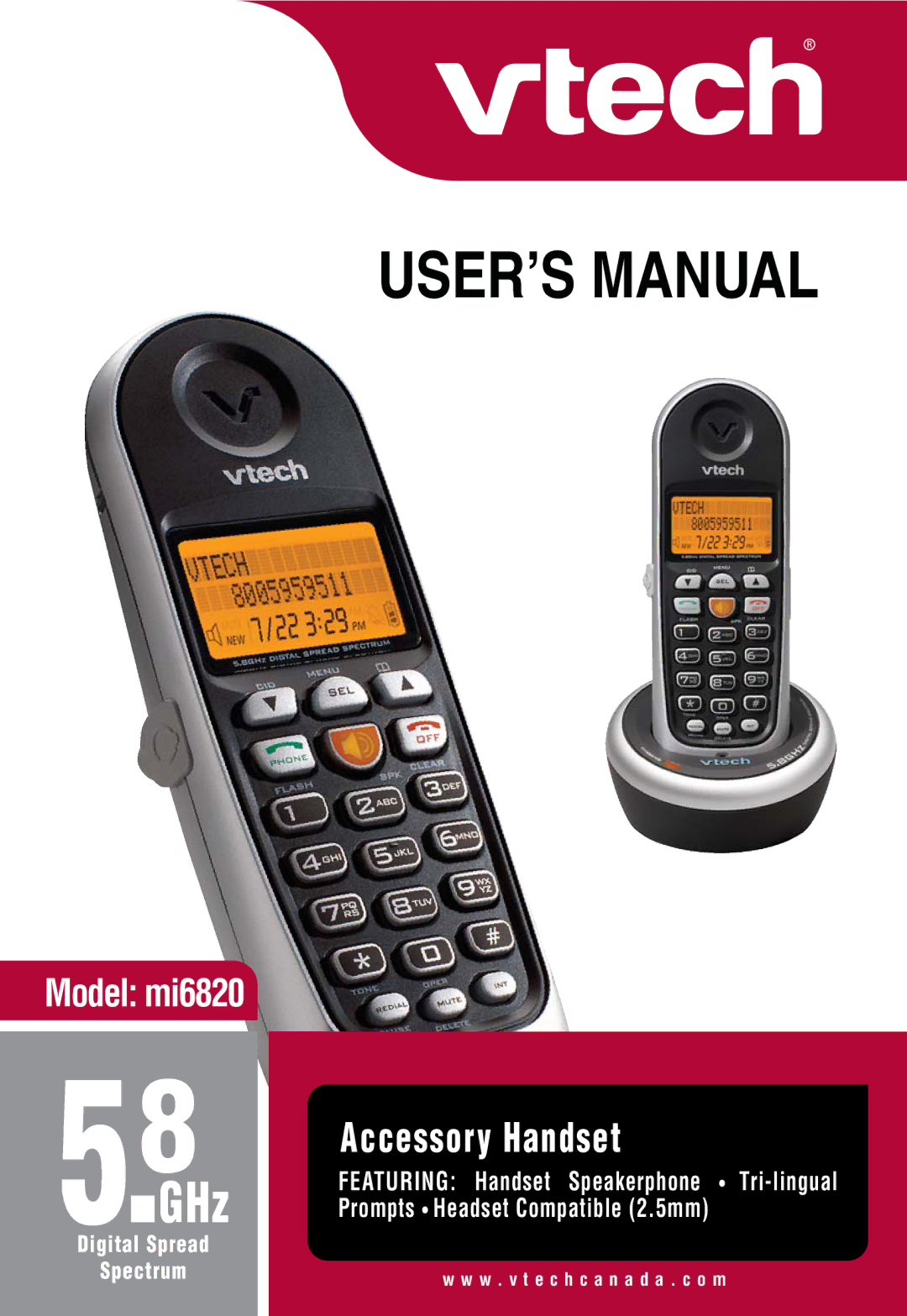 VTech MI6820 user manual USER’S Manual 