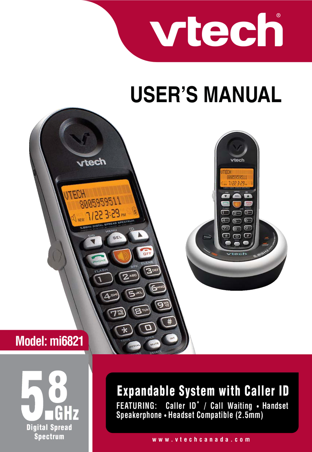 VTech Mi6821 user manual USER’S Manual 