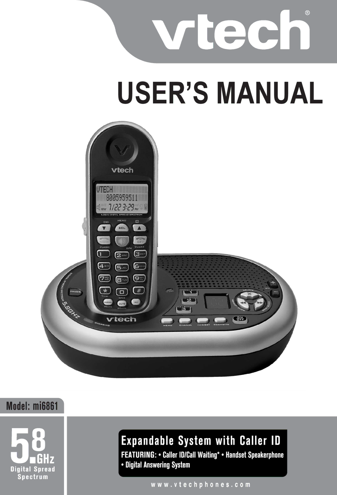 VTech mi6861 user manual USER’S Manual 