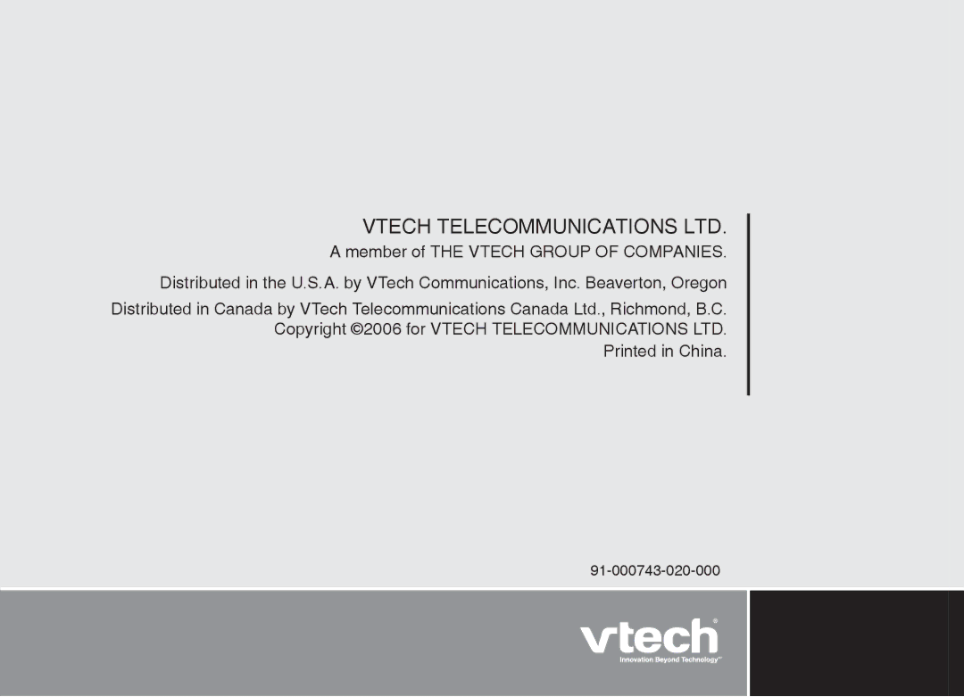 VTech mi6897, mi6877 user manual 91-000743-020-000 