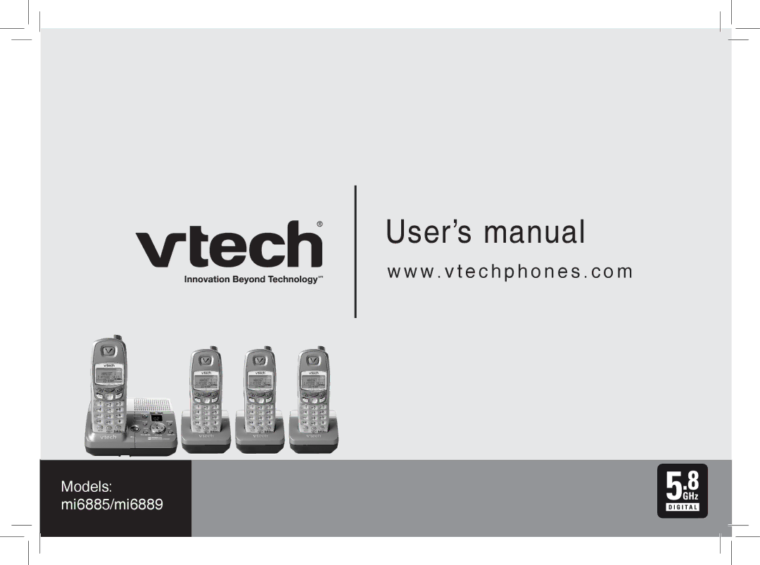 VTech MI6889 user manual User’s manual 