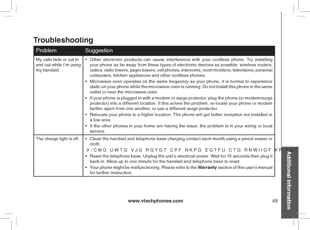 VTech MI6889 user manual Outlet or near the microwave oven 