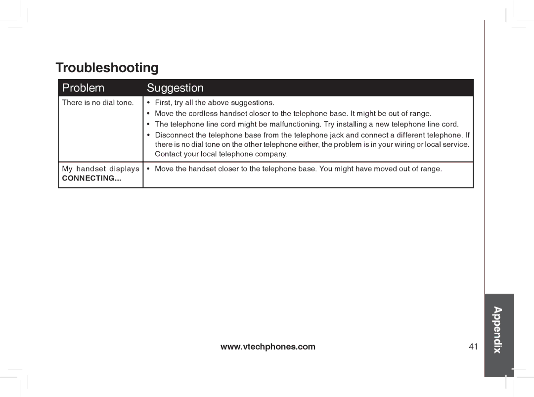 VTech Model 6032 user manual Connecting 