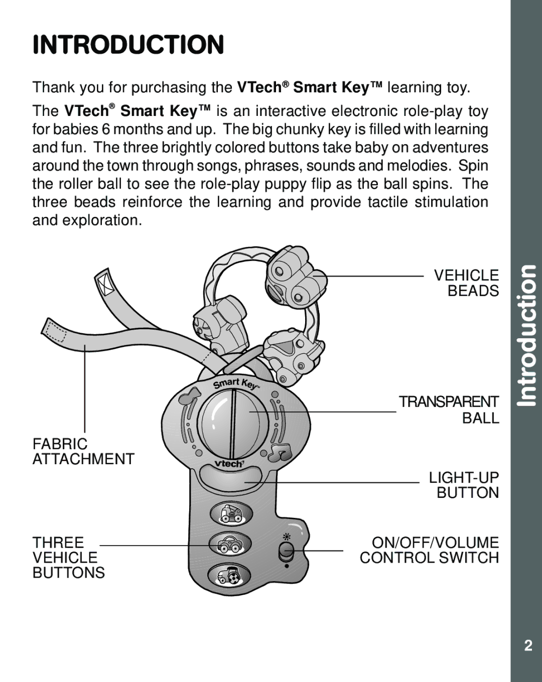 VTech Smart Key user manual Introduction 