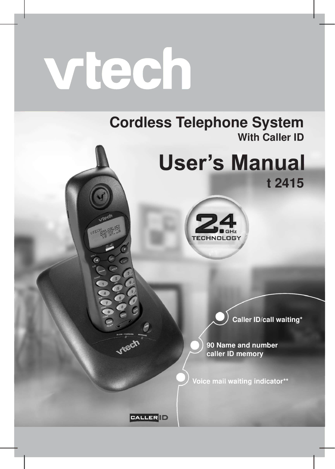 VTech t2415 manual Cordless Telephone System 