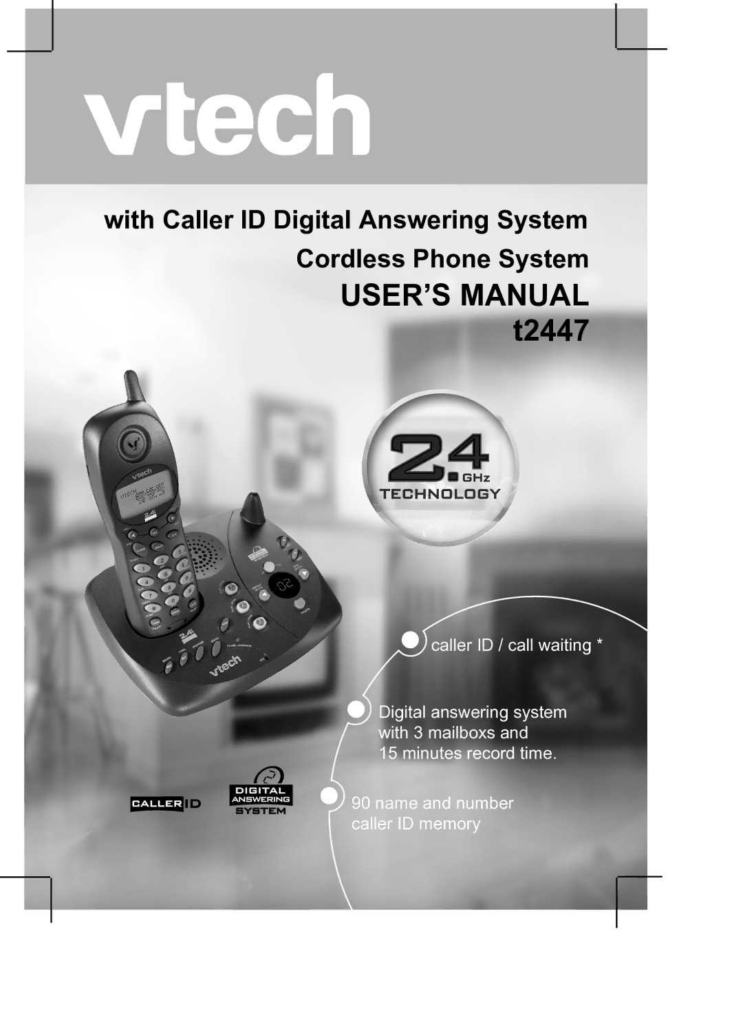 VTech T2447 user manual USER’S Manual t2447 