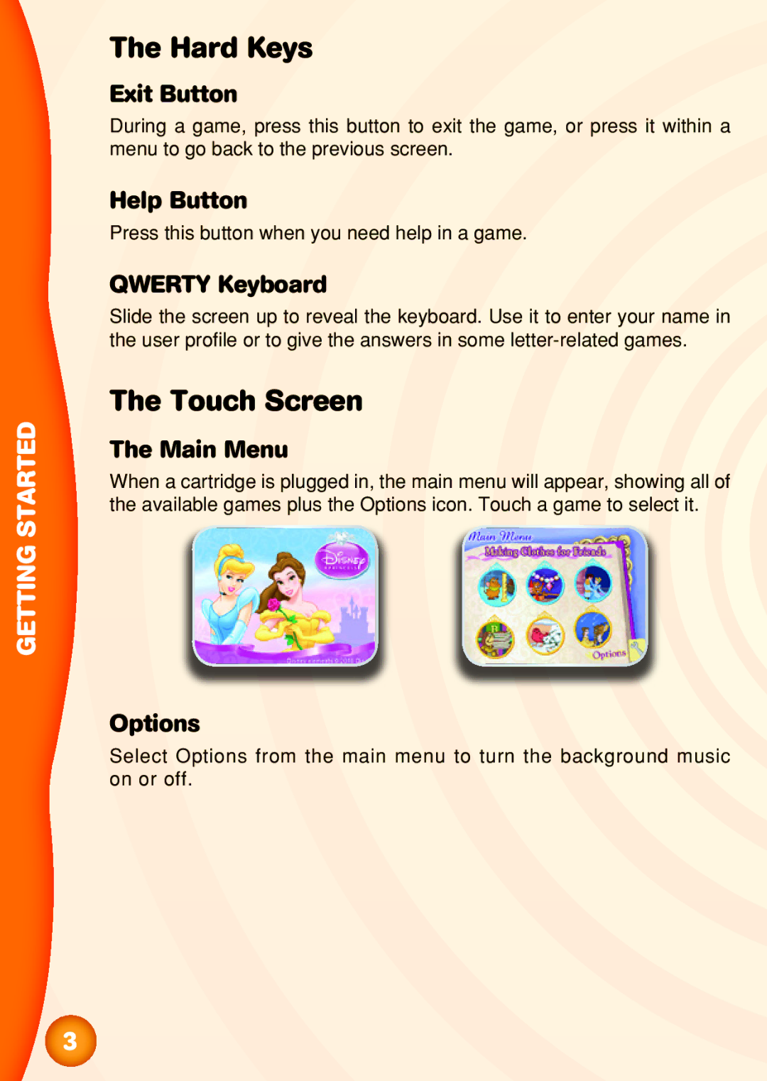 VTech TOUCH LEARNING SYSTEM user manual Hard Keys, Touch Screen 