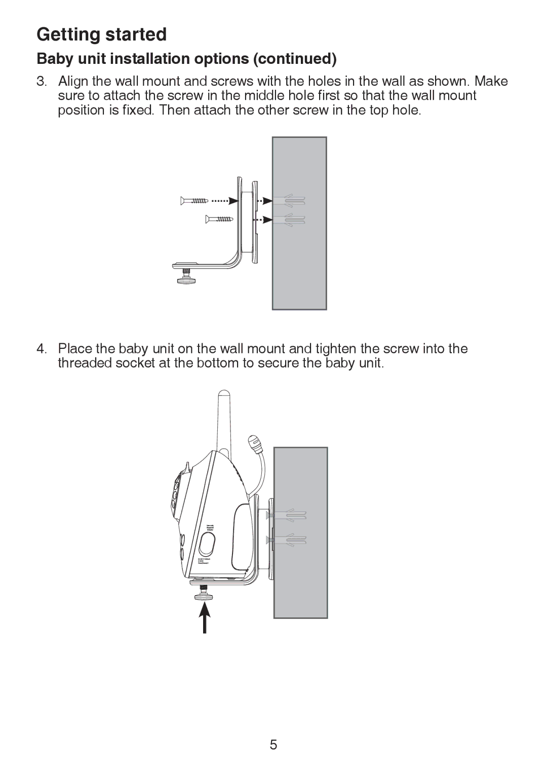 VTech VM301 user manual Getting started 