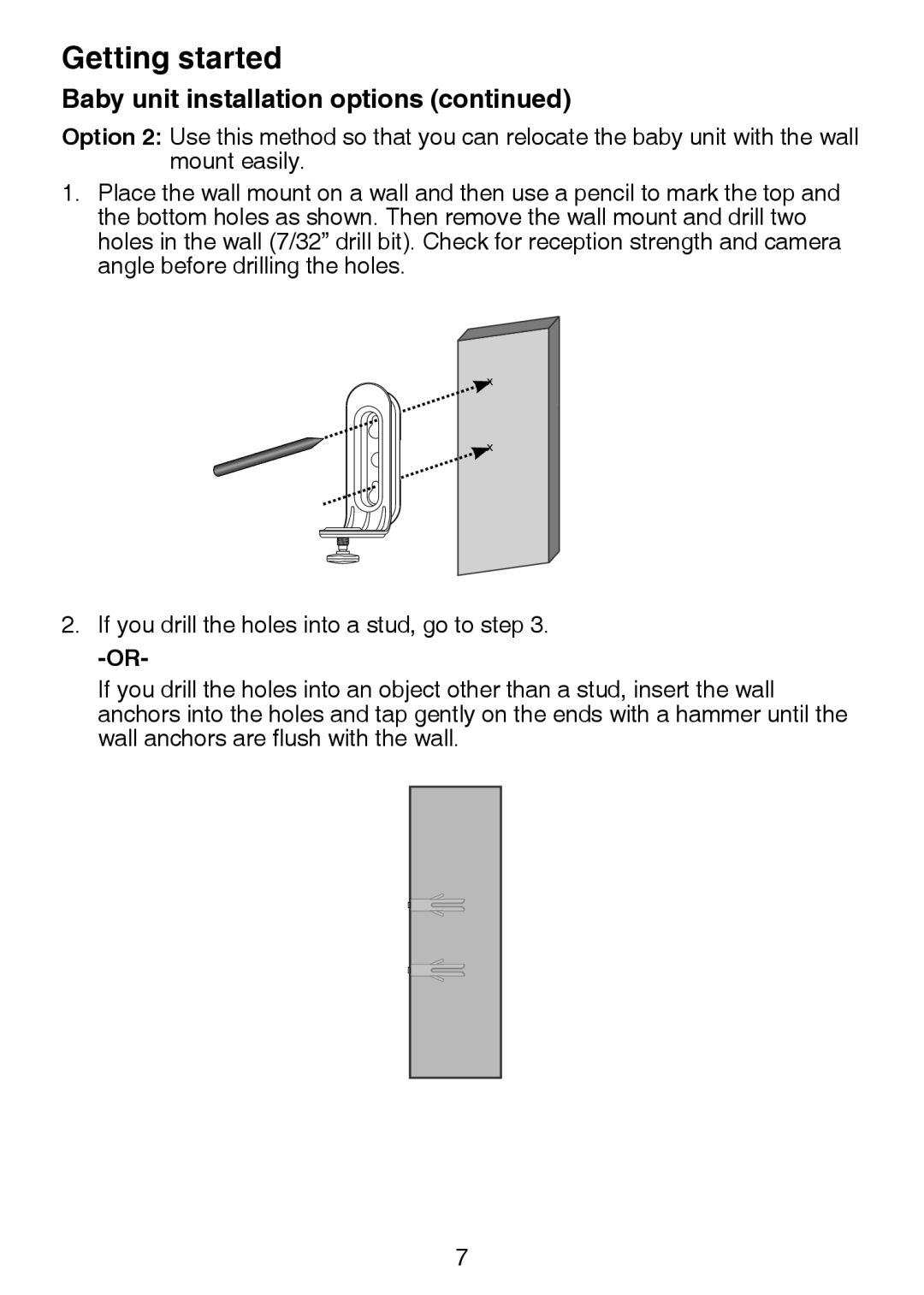 VTech VM301 user manual Getting started 