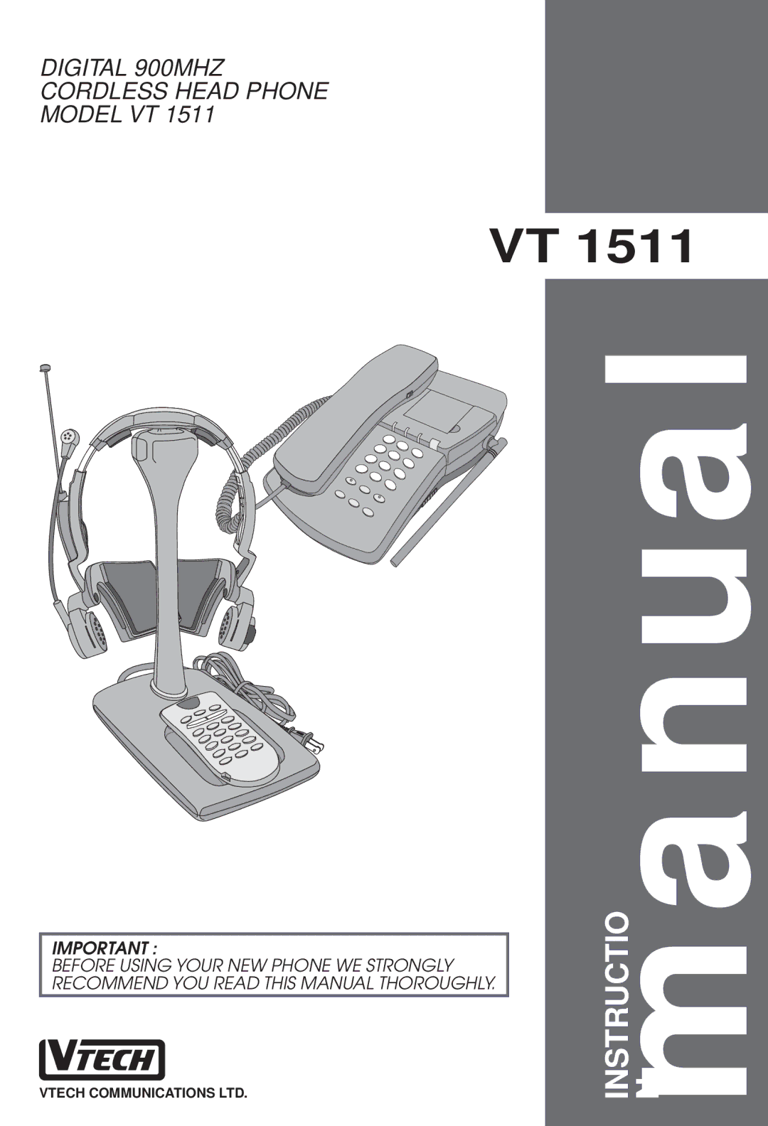 VTech VT 1511 manual ManualNINSTRUCTIO 